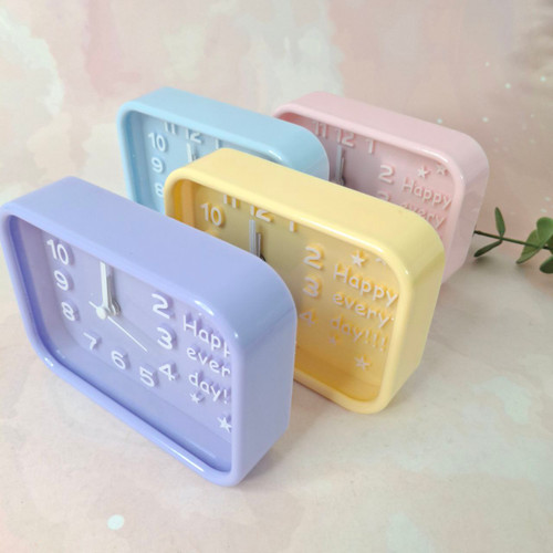 ساعت پاستلی رومیزی مستطیل happy