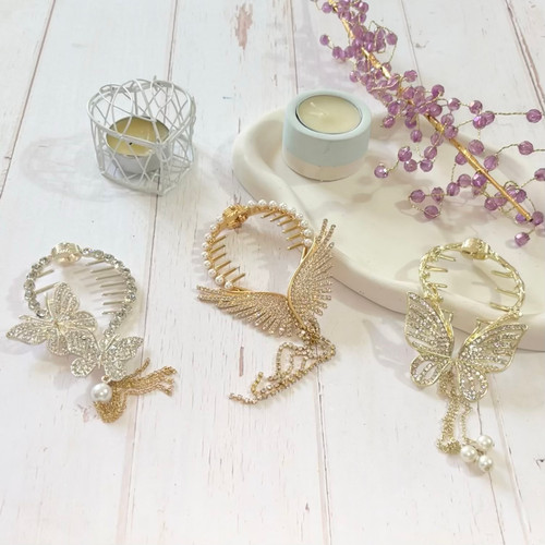 گیره مجلسی پشت مو شانه دار و آویز دار