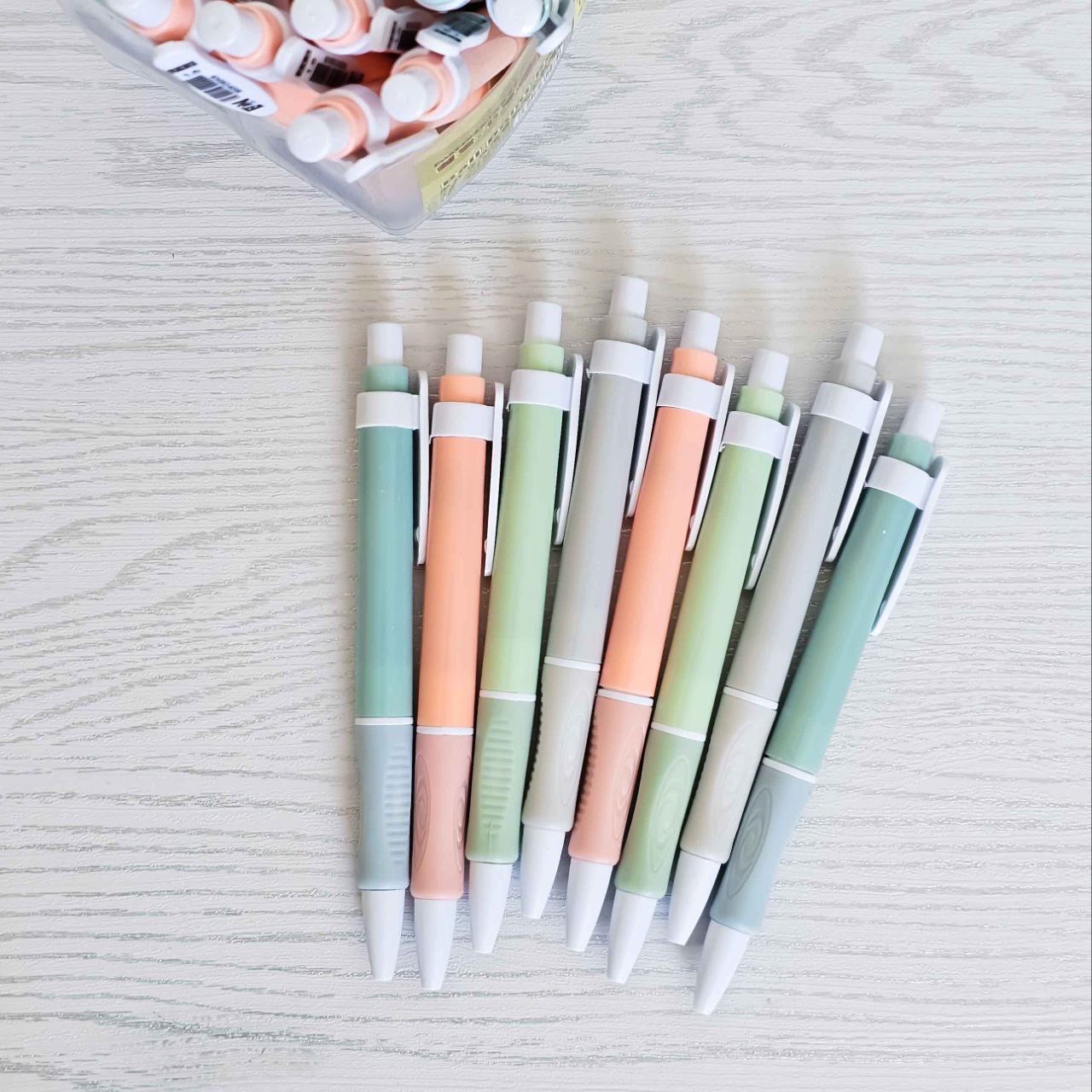 خودکار کلیکی پاستلی یک میل با جوهر آبی