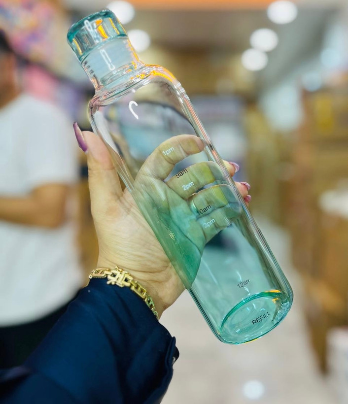 بطری آب پیرکس رنگی