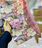 پوشه دکمه دار طرح گل بهاری آ۴