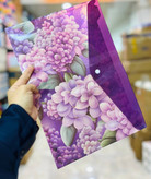 پوشه دکمه دار طرح گل بهاری آ۴