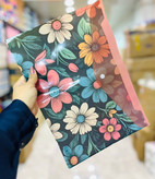 پوشه دکمه دار طرح گل بهاری آ۴